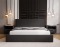 Łóżko tapicerowane z pojemnikiem Eternity czarne