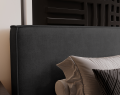 Łóżko tapicerowane z pojemnikiem Eternity czarne
