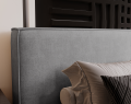 Łóżko tapicerowane z pojemnikiem Eternity szare