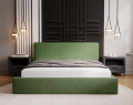 Łóżko tapicerowane z pojemnikiem Eternity oliwkowe