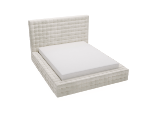 Łóżko tapicerowane z pojemnikiem Sleeping Queen jasnobeżowe