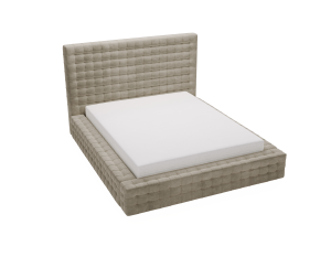 Łóżko tapicerowane z pojemnikiem Sleeping Queen beżowe