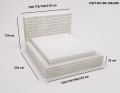 Łóżko tapicerowane z pojemnikiem Sleeping Queen butelkowa zieleń