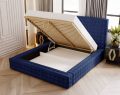 Łóżko tapicerowane z pojemnikiem Sleeping Queen granatowe