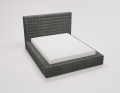 Łóżko tapicerowane z pojemnikiem Sleeping Queen grafitowy szary