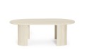 Owalny stolik kawowy Orlando bielony