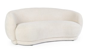 Nowoczesna zaokrąglona sofa Tecla natural