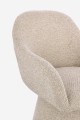 Nowoczesny fotel na obrotowej podstawie Antara Beżowy