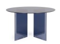 Szklany awangardowy stół Iride Blue