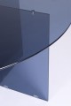 Szklany awangardowy stół Iride Blue