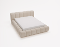 Łóżko tapicerowane z pojemnikiem Bubbly Jupiter beżowe