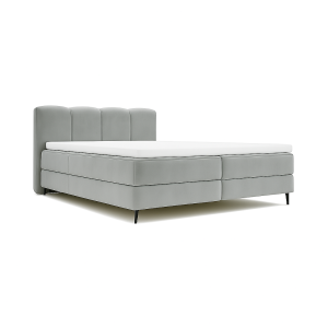 Łóżko kontynentalne Roll jasnoszare