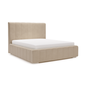 Łóżko tapicerowane z pojemnikiem Amore beżowe