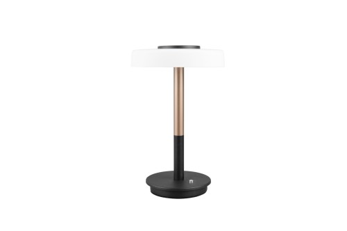 Lampa biurkowa Celeste biała / miedziana