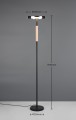 Lampa podłogowa Celeste czarna / dymiona