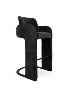 Krzesło barowe czarne MaMaison BORA