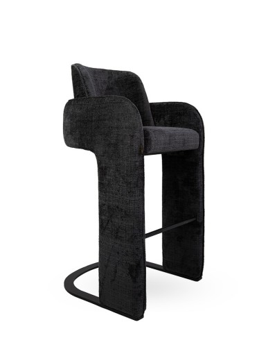 Krzesło barowe czarne MaMaison BORA