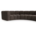 Modułowy narożnik Berry Grand Arc brązowy velvet Mokka