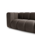 Narożnik z szezlongiem Berry Grande Nap brązowy velvet Mokka