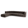 Narożnik Berry Arc & Nap brązowy velvet Mokka