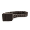 Modułowy narożnik Berry Arc brązowy velvet Mokka