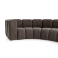 Modułowy narożnik Berry Arc brązowy velvet Mokka