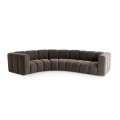 Modułowy narożnik Berry Arc brązowy velvet Mokka
