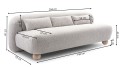 Sofa Sorento 2-osobowa  szara szenil