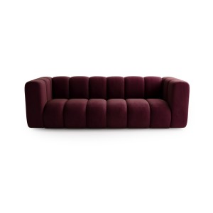 Modułowa sofa 3-osobowa Berry Duo aksamitne bordo