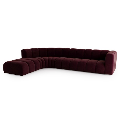 Narożnik Berry Arc & Nap aksamitne bordo