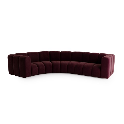 Modułowy narożnik Berry Arc aksamitne bordo