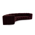 Modułowy narożnik Berry Arc aksamitne bordo
