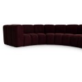 Modułowy narożnik Berry Grand Arc aksamitne bordo