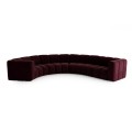 Modułowy narożnik Berry Grand Arc aksamitne bordo