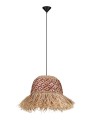 Lampa wisząca boho Falinza naturalna / czerwona