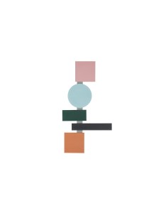 Nowoczesny geometryczny kinkiet GORZANO 68 kolorowy