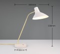 Lampa biurkowa TRAVELLER biała / złota