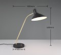 Lampa biurkowa TRAVELLER czarna / złota