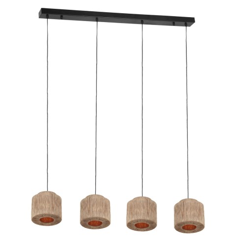 Lampa wisząca SMILLA Line 4 naturalna juta
