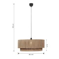 Lampa wisząca SMILLA naturalna juta