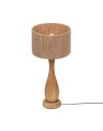 Elegancka lampa stołowa TOBA drewno / juta