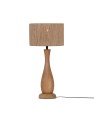 Elegancka lampa stołowa TOBA drewno / juta