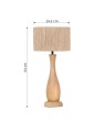 Elegancka lampa stołowa TOBA drewno / juta