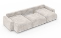 Sofa narożna U z funkcją spania Meva beżowy szenil