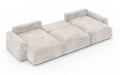 Sofa narożna U z funkcją spania Meva beżowy szenil