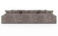 Sofa narożna U z funkcją spania Meva brązowy szenil