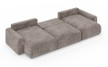 Sofa narożna U z funkcją spania Meva brązowy szenil