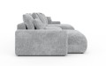 Sofa narożna U z funkcją spania Meva szary szenil