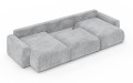 Sofa narożna U z funkcją spania Meva szary szenil