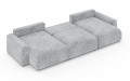 Sofa narożna U z funkcją spania Meva szary szenil